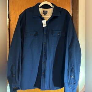 J. Crew Sherpa lined flannel shirt jacket